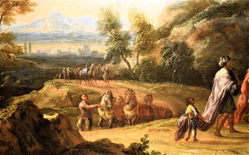 Paesaggio arcadico con Adorazione dei Magi